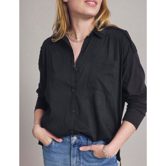 Splendid Tops - Splendid Paige black jersey Tie Front Shirt - XS NWOT